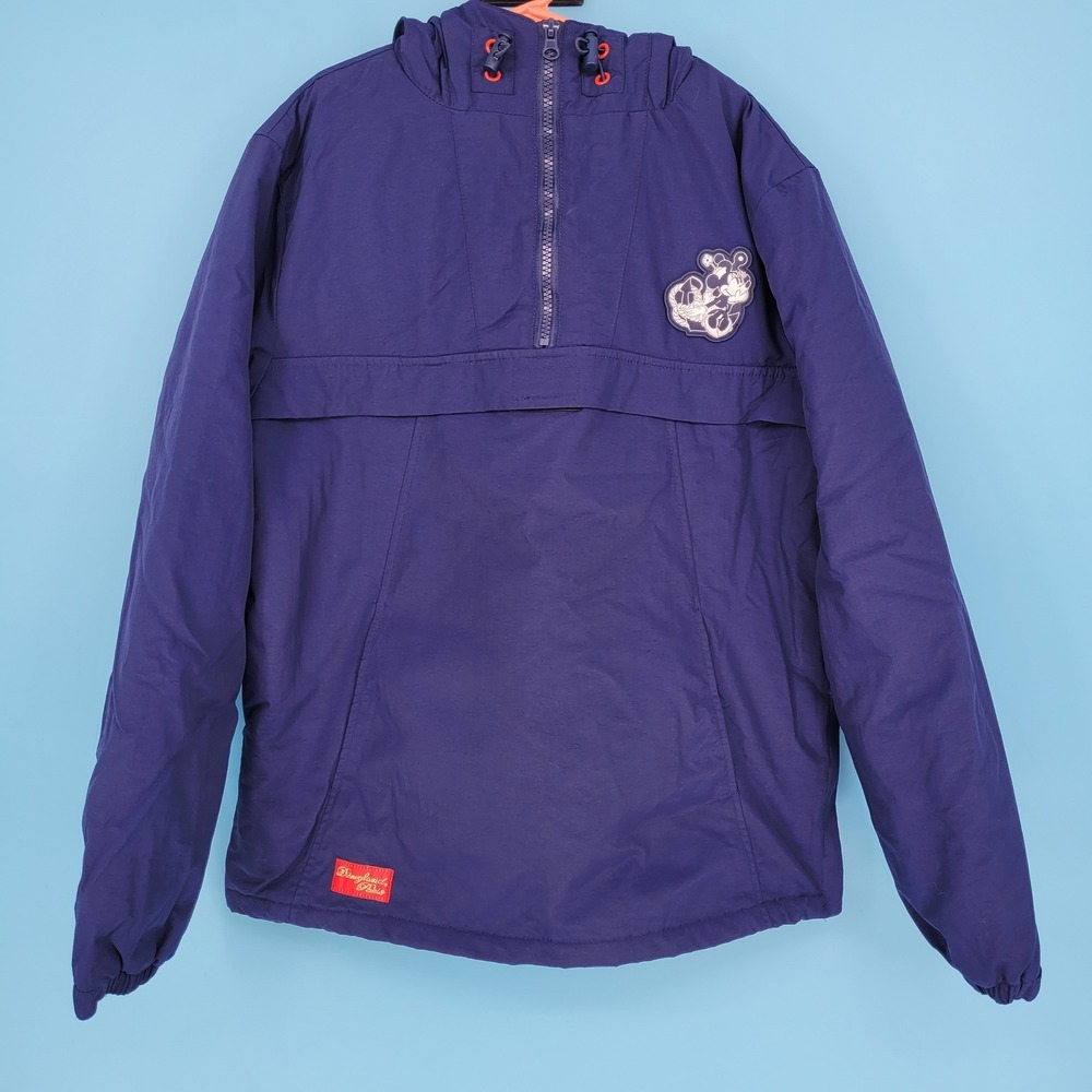 Disneyland Paris Minnie Mouse Anorak Rain Jacket Small Navy Hooded Windbreaker